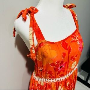 ZLEurope Maxi dress with cutout detail, red/orange, size medium